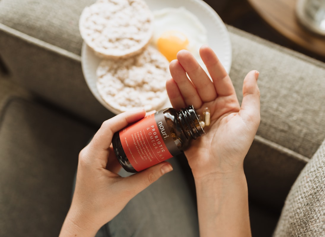 Man enjoying healthy lifestyle with natural supplements for wellness